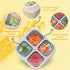 6 Pack Snack Containers, 4 Compartment Bento Snack Box Container, Reusable Meal Prep Lunch Containers for Kids Toddler Adults, Divided Food Contai...