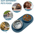 BNOSDM Slow Feeder Dog Bowls Double Puppy Slow Feeder No Spill Non-Skid Silicone Mat Dry Food Slow Eating Bowl Removable Stainless Steel Pet Bowls...