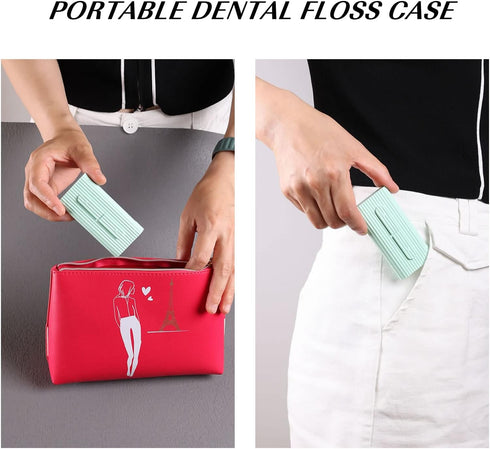 Dental Floss in Box. Portable Case, Storage 10 Picks Adult The Best Tool for Cleaning Teeth and Oral Care is Perfect for Dinners, Dating, Travel, ...