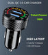 Car Charger, BRCOVAN Dual QC3.0 Port USB Car Charger Adapter, 36W 3A Fast Charge Car Phone Charger with Colorful Voltmeter & ON/Off Switch......