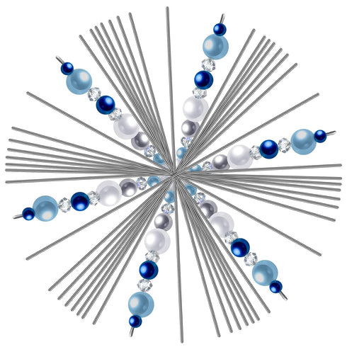 48 Pieces Christmas Snowflake Wire Forms Metal Snowflake Wire Xmas Bead Wire for DIY Jewelry Ribbon Charms Party Winter Decorations Craft Making S...