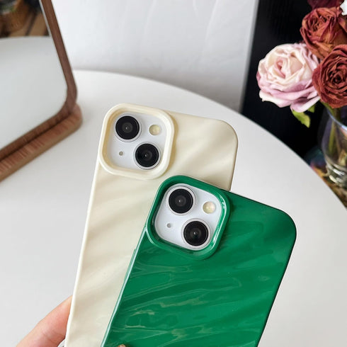 Caseative for iPhone 14 Case,Water Ripple Pattern Curly Wave Shape Soft Compatible with iPhone Case (iPhone 14,White)...