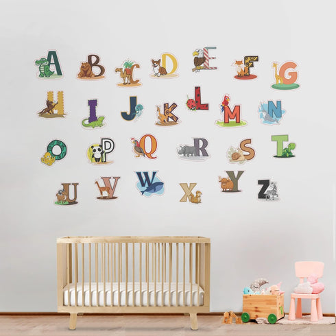 DEKOSH Alphabet Wall Decals - Colorful ABC Wall Stickers for Kindergarten, Playroom & Baby Nursery...