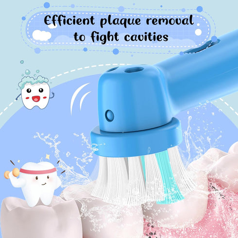 Kids Toothbrush Replacement Heads Compatible with Oral B Braun Electric Toothbrush, Soft Bristles and Small Heads for Sensitive Teeth and Gums of ...