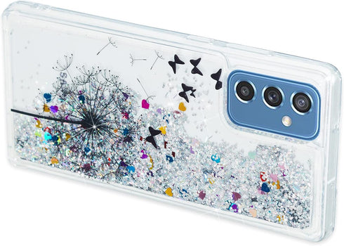 Case for Samsung Galaxy A54 5G, Galaxy A54 5G Case Cute Pink Glitter Luxury Sparkle Liquid for Girls Women Quicksand Clear TPU Protective Phone Ca...