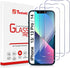 Screen Protector for iPhone 14/13 Pro / 13 (3 PACK), Tempered Glass Film, Full Coverage, Ultra HD, 9H Hardness, Scratch Resistant, Case-Friendly...