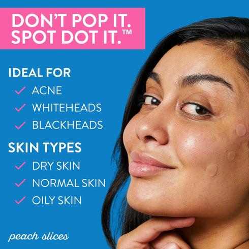 Peach Slices | Acne Spot Dots | Hydrocolloid Acne Patches | For Zits, Blemishes, & Breakouts | Vegan | Cruelty-Free | Pimple Patches | Facial Skin...