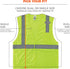 Reflective Safety Vest, High Visibility Mesh, Interior and Exterior Pocket, Class 2, Type R, Single Sizing...