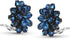 AeraVida Dazzling Chrysanthemum Flower Deep Blue Crystals Base Metal Clip on Earrings | Deep Blue Earring | Blue Flower Clip on Earrings |Chrysant...