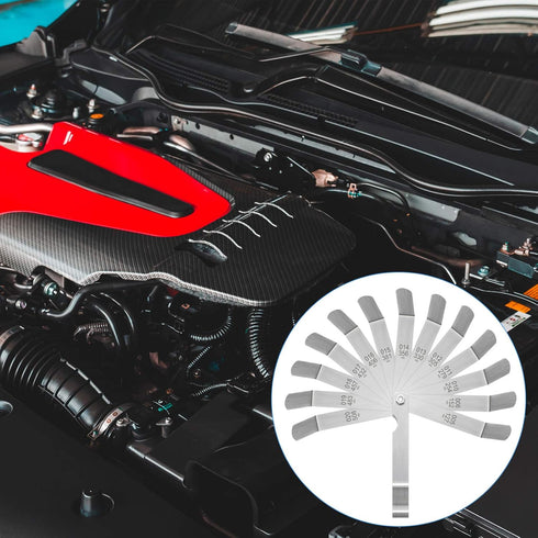 Weewooday 3 Pieces Stainless Steel Feeler Gauge Dual Marked Metric Offset Valve Thickness Gauge 32-Pieces/ 26-Pieces/ 16-Pieces Feeler Gauge for M...