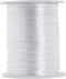 Mandala Crafts Nylon Satin Cord 1mm Rattail Cord White String - 100 Yds Nylon Chinese Knotting Cord Rat Tail Silk Cord for Bracelet Necklace Jewel...