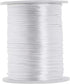 Mandala Crafts Nylon Satin Cord 1mm Rattail Cord White String - 100 Yds Nylon Chinese Knotting Cord Rat Tail Silk Cord for Bracelet Necklace Jewel...