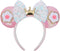 3D Mouse Ears Headbands, Flower Pink Sequin Mouse Ears for Women Girls, 2" Extra Thick Headband with 4" Park Ears, Birthday Party Decorations Hair...