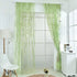 Ufurty 2 Pieces Willow Window Curtain Voile Tulle Room Salix Leaf Sheer Gauze Panel Drapes Green Color for Living Room, Bedroom, Balcony...