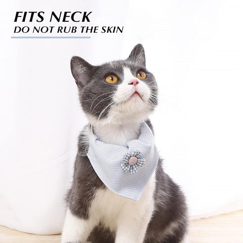 NA SooGree Cat Collar, Bow Tie Kitten Collar Bandana Adjustable Pet Neck Bows with Removable Bowtie Bandana Cute Flower Collar Accessories Gift fo...