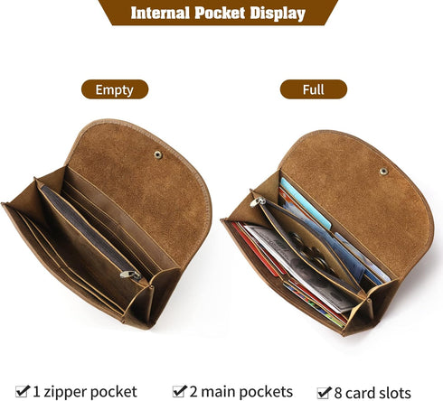 Jack&Chris Leather Multi Card Organizer Wallet Credit Card Holder Thin Wallet with Zipper Pocket,MBNM026...