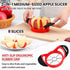 SCHVUBENR 3.5 Inch Apple Slicer - Professional Apple Cutter - Stainless Steel Apple Corer - Super Sharp Apple Slicer and Corer - Apple Tool with 8...