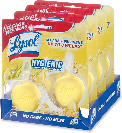 Lysol Automatic In-The-Bowl Toilet Cleaner, Cleans and Freshens Toilet Bowl, Lemon Breeze Scent, 2 Count (Pack of 1)...