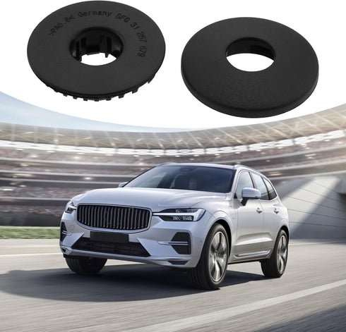 8Sets Car Floor Mat Clip Fixings Round Fasteners Grips Floor Mats Attachment Clip Compatible with Volvo Compatible with Mazda Black...