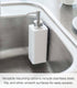 Tower Self Adhesive Kitchen Soap Dispener, Wall Or Sink Mounted Pump Dispenser for Hand Or Dish Soap - Abs Plastic...