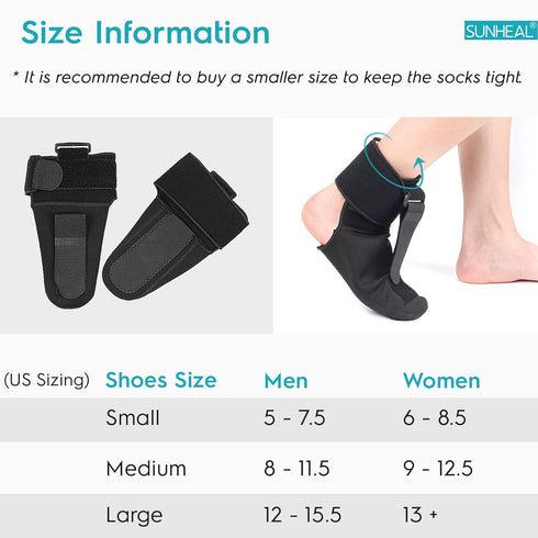 Plantar Fasciitis Night Splint Sock, Night Splint Plantar Fasciitis Women Men, Adjustable Plantar Fasciitis Relief Brace for Achilles Tendonitis F...