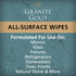 Granite Gold Surface Cleaner Wipes for Stainless Steel, Glass, Granite, Quartz, Marble Countertops, 40 Count (Pack of 1), White...