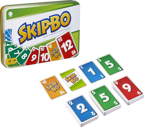Mattel Games Skip-Bo Card Game for Kids, Adults & Family Night, Travel Game in Collectible Storage Tin for 2-6 Players (Amazon Exclusive)...