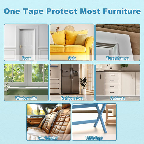 Cat Scratch Furniture Protector, 11.8"x196.8"Couch Protector from Cat Claws Cat Scratch Deterrent Furniture Protectors, Single-Sided Sticky Clear ...
