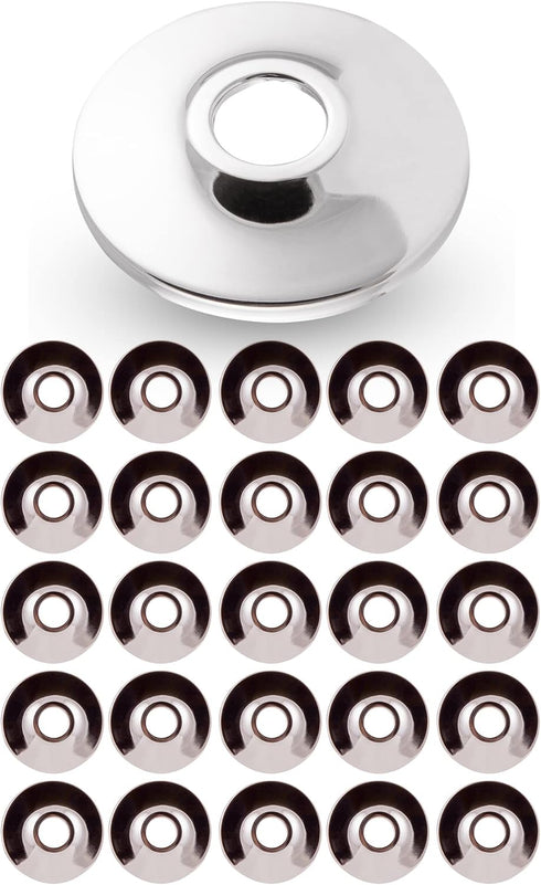 F-25350-25 3/8 inch IPS Sure Grip Flange Escutcheon Plate for Steel Tubing, Shallow, Chrome (Pack of 25)...