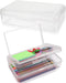 1 PCS Pencil Box,Double Layer Large Capacity Pencil Box,Hard Pencil Case with Snap-tight Lid,Plastic Pencil Box for Office School Supplies Pen Box...