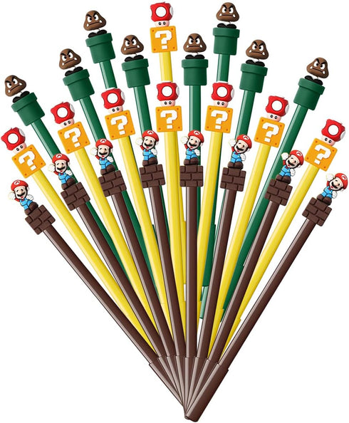 Mario Party Favors Gel Pens - Black, 24 Pieces...