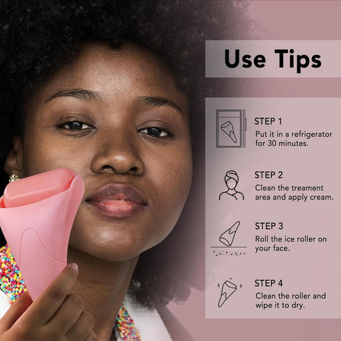 Ice Roller for Face, Ice Face Roller & Eye Puffiness Relief, Skin Care Reduce Wrinkles, Face Massager Roller Gifts for Women, Self Care Gifts for ...