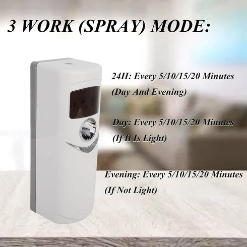 Air Fresher Dispenser, Electric Aroma Dispenser, Desktop 4 Time Settings Wall Mounted for Office Bedroom Home Livingroom...