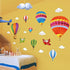 Amaonm Removable Creative 3D Hot air Balloon Aircraft and Smile Clouds Wall Decals Kids Room Wall Decorations Art Decor Stickers Nursery Decor 3D ...