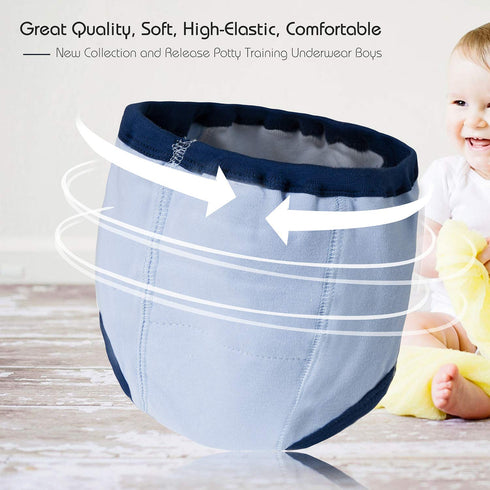 Joyo roy 6Pcs Potty Training Underwear 18-24 Months 100% Cotton Absorbent Toddler Potty Training Pants for Boys Soft Kid Confident Little Boy Unde...