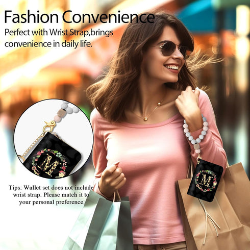 RFID Credit Card Holder Wallet for Women Slim, Mini Wallet Women Small, Card Wallets for Women Slim, Card Case Wallet Thin with Keychain Zipper Th...