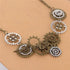 Steampunk Clock Necklace Choker Vintage Steam Punk Gears Sweater Chain Necklace Steampunk Accessories for Women Men...
