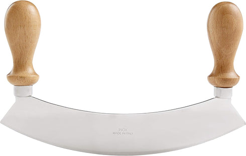 Fantes Mezzaluna Rocking Chopper, Stainless Steel Blade with Beechwood Handles, 9.5-Inch Blade, The Italian Market Original since 1906...