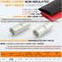 6 Gauge Non-Insulated Butt Connectors 24 PCS Butt Splice Connectors 6 AWG Marine Grade Tinned Copper Butt Splice Terminals 14mm² Seamless Uninsula...