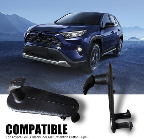 4 PCS Car Interior Carpet Floor Mat Fixing Buckle Kit, Anti-slip Base Fixing Hook Clip, Cargo Mat Stabilizing Fastener Replacement, Compatible wit...