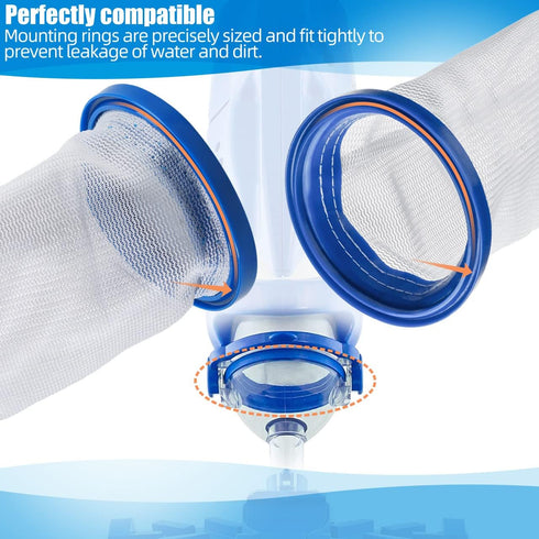 2-Pack Pool Vacuum Cleaner Reusable Filter Bag for Pool Blaster Water Tech Max & Catfish Ultra Pool Vacuum Sand & Silt Cleaner Filter...