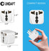 UK to US Travel Adapter, India to US Plug Adapter, Unidapt Adapters for USA, 2-pack, Plug Converter, USA travel adapter, EU to US with Dual Inputs...