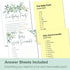 Baby Shower Games for Boy or Girl - Set of 4 Games for 30 Guests - Double Sided Cards - Floral Greenery Eucalyptus Flowers...