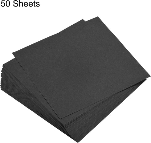 MECCANIXITY 50 Sheets Origami Paper Double Sided Black 6x6 Inch Square Sheet for Art Craft Project, Beginners, Gifts Decor...