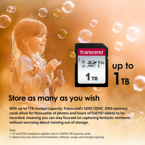 Transcend 32GB SDXC/SDHC 300S Memory Card TS32GSDC300S...