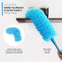 Rainbow Static Duster 24inch Reusable Microfiber Electrostatic Dusters with 2 Beandable and Washable Duster Head for Cleaning Home, Office, Car...