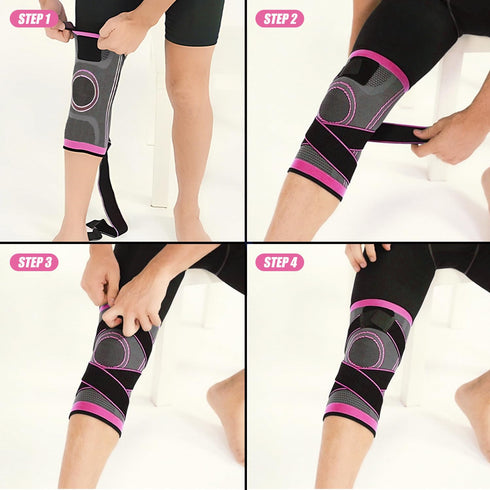 Knee Compression Sleeve with Strap, 1 Pack High Stretch Knee Sleeve Knee Support for Women Men, Knee Braces for Knee Pain Relief Arthritis Meniscu...