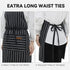2 Pack Aprons for Women with Pockets, Soft Chef Apron for Men, Adjustable Bib Aprons for Kitchen Cooking BBQ (Black/Brown Stripes)...