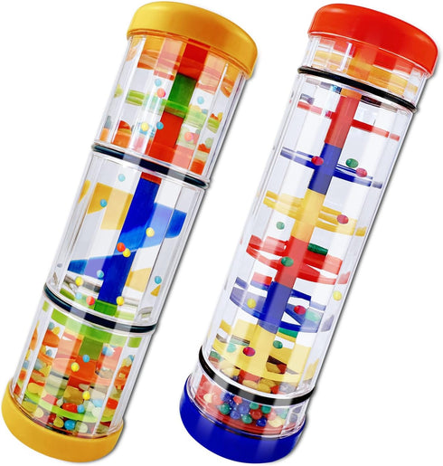 LOOIKOOS Rainmaker Rain Stick Musical Instrument for Babies,Baby Rattle Shaker Sensory Developmental Toy,Raindrops Musical Instrument Toddler Musi...