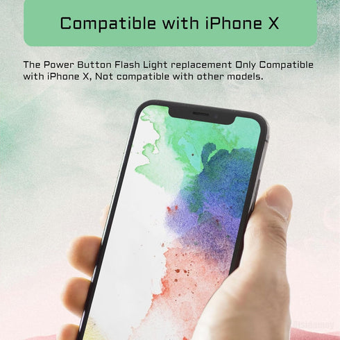 Power Button Flash Light Flex Cable Replacement Parts for iPhone X On/Off Switch Control FlashLight Ribbon Mic for iPhone 10 with Pre-Installed Me...